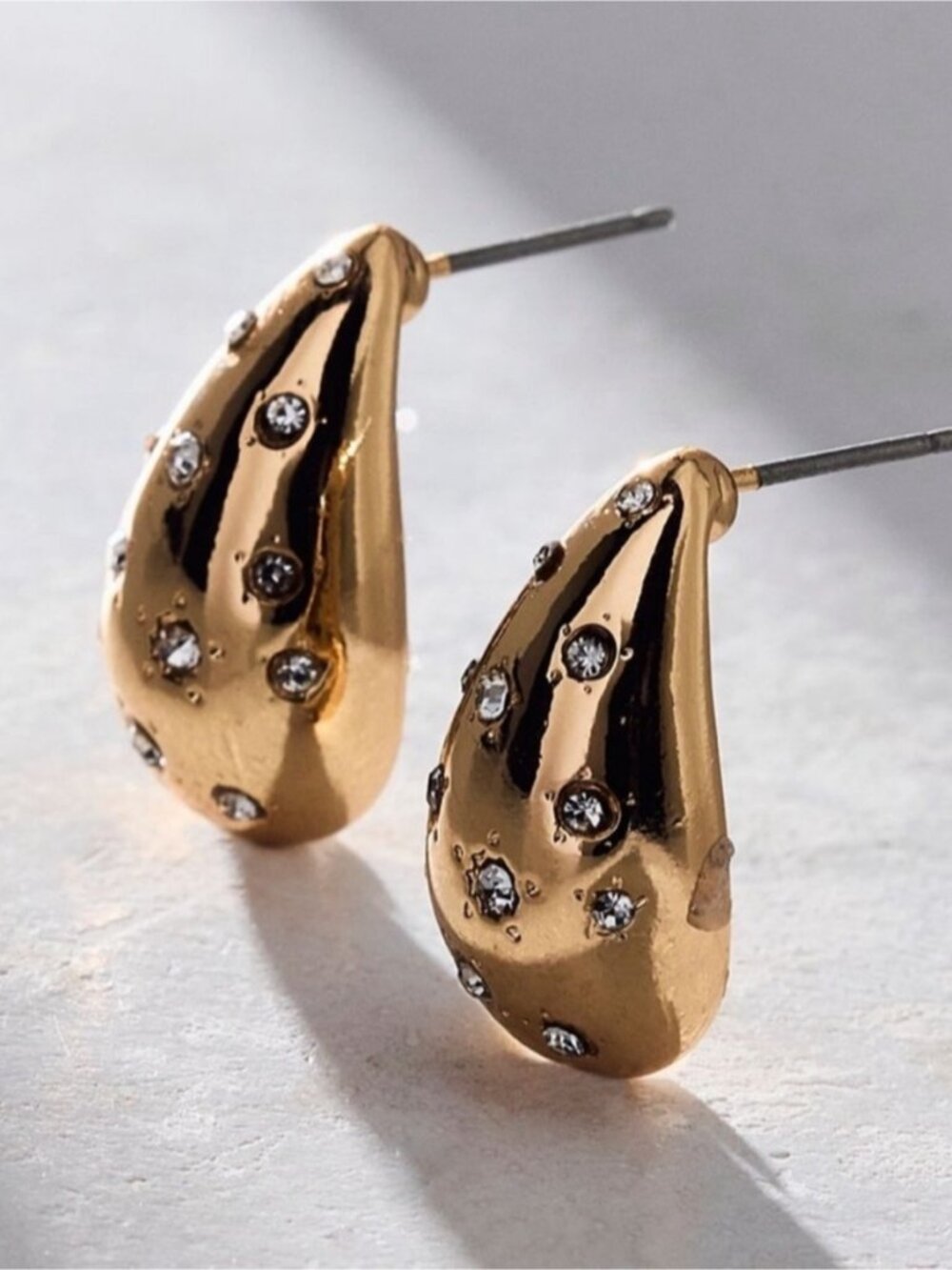 New! Gold Carolina Stars Tear Drop Earrings NWT (4001)